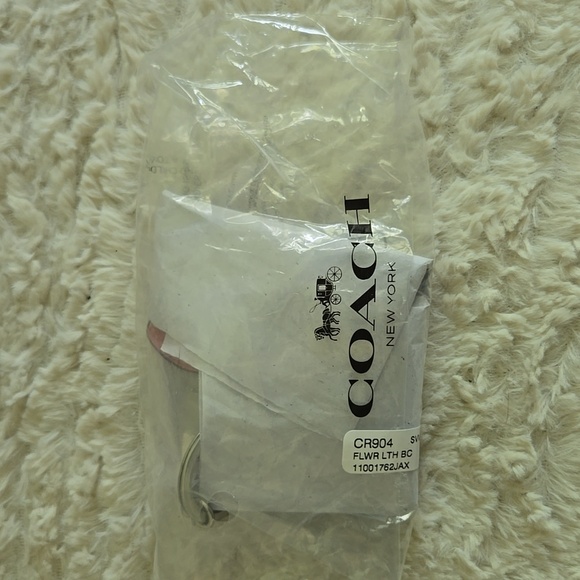 Coach Pink Flower Keychain - Picture 3 of 3